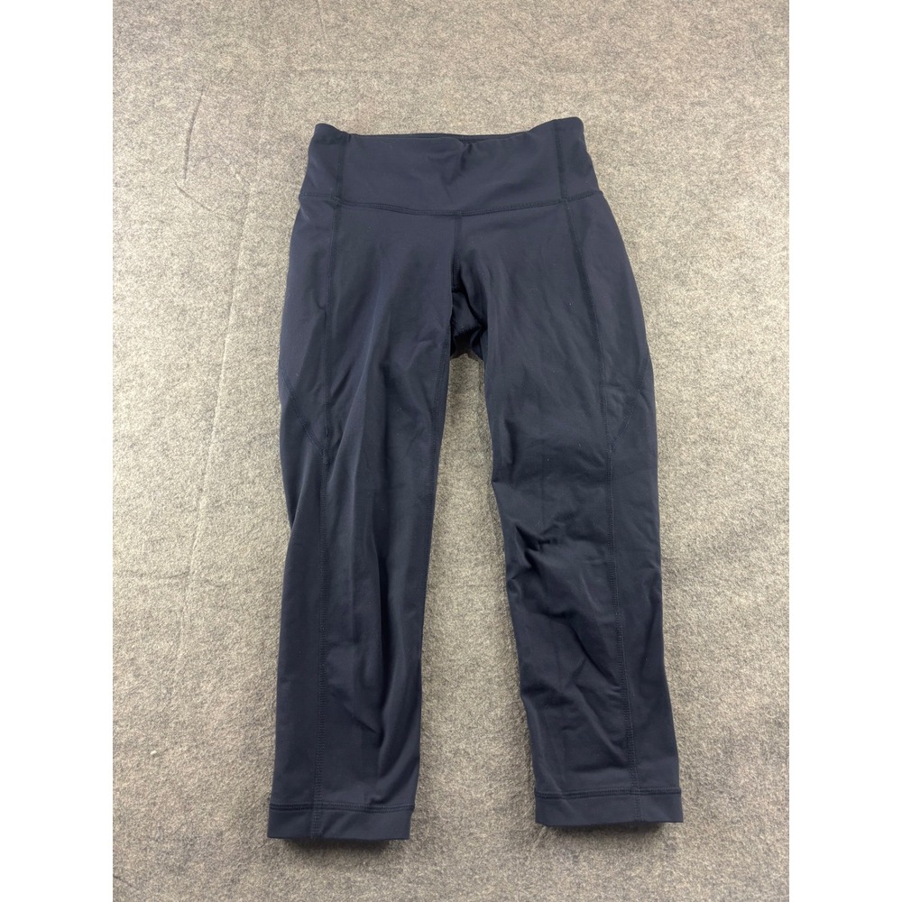 Athleta Womens Navy Blue High Rise Cropped Capri Leggings Yoga Pants XS Pilates